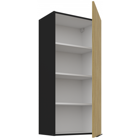 szafka kuchenna górna 50 cm CREMA 50 G-108 1F dąb cremona / czarny mat